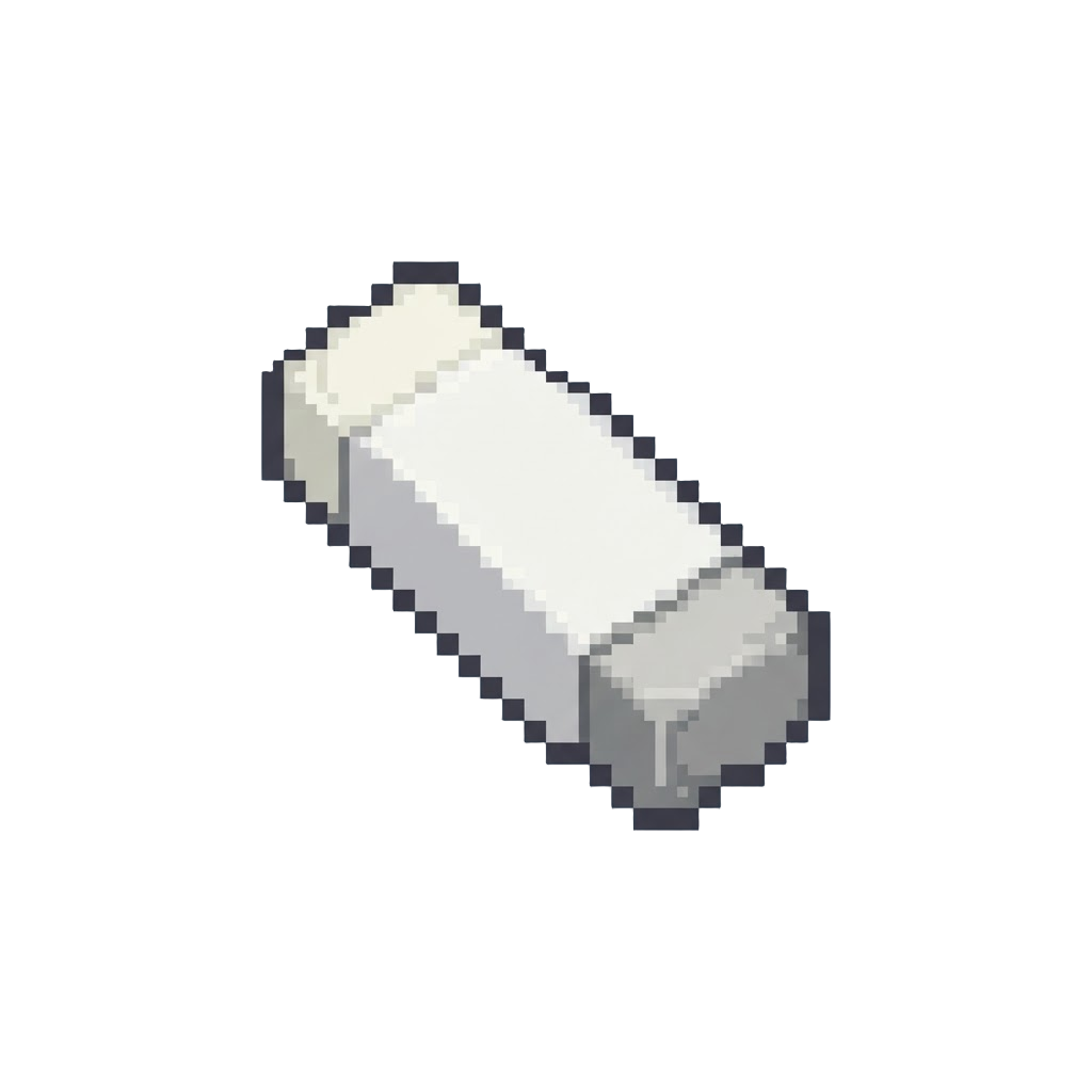 A Stiff Dried-out White Eraser Stick