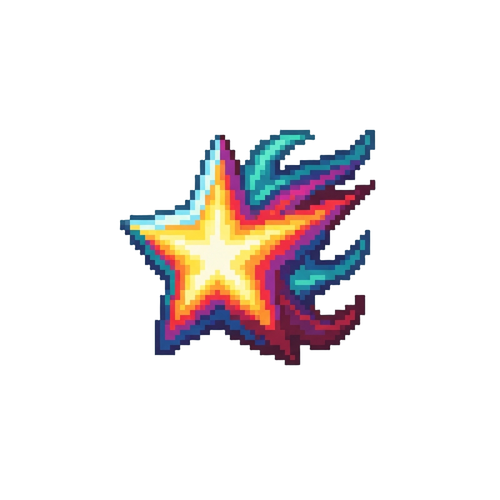 A Rainbow-colored Starfire Blast