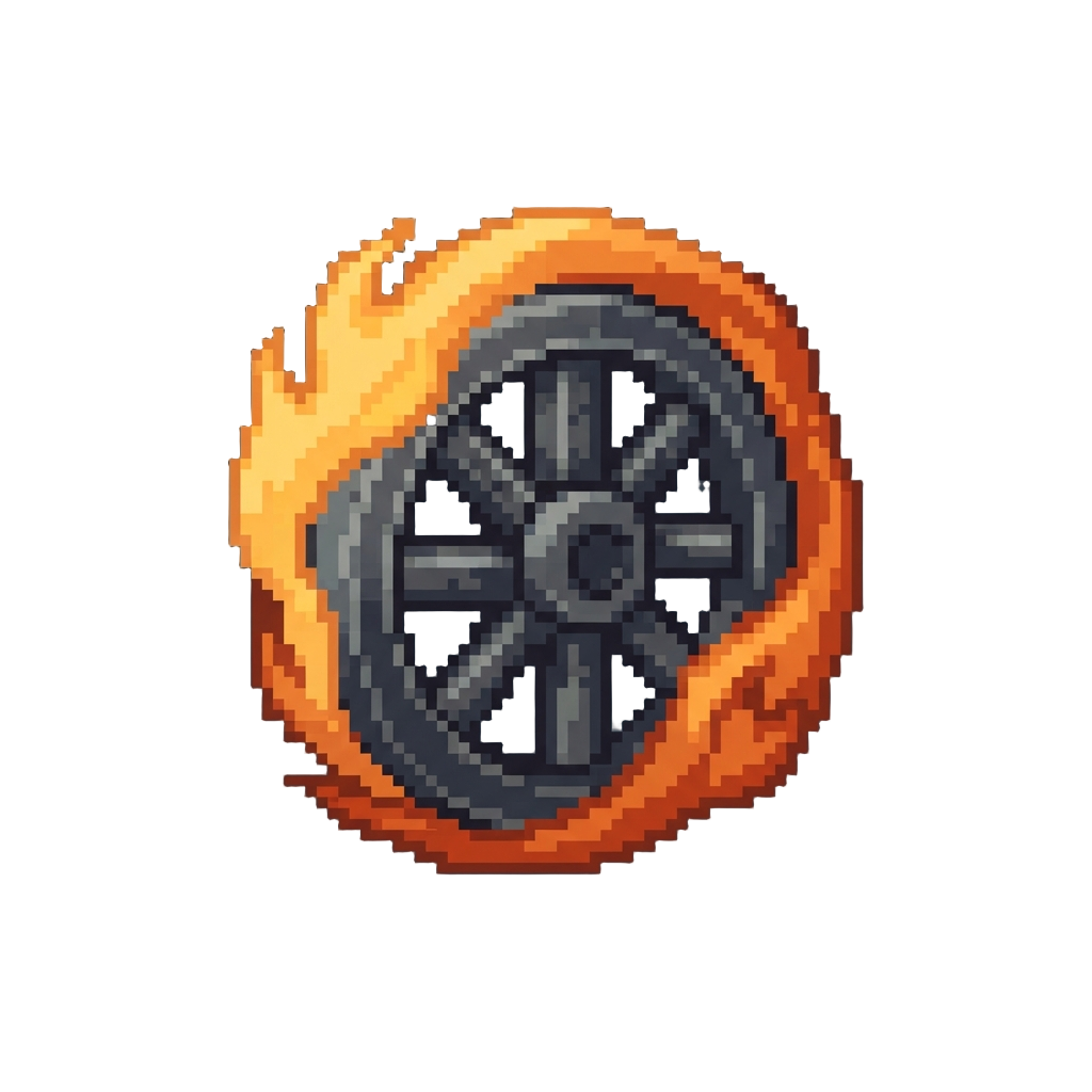 A Swirling Inferno Wheel