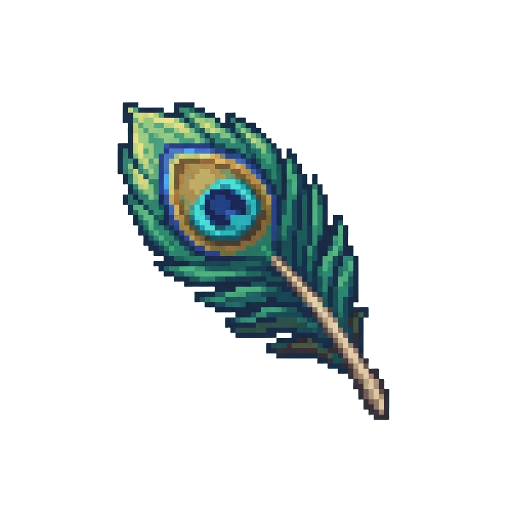 A Miniature Peacock Feather