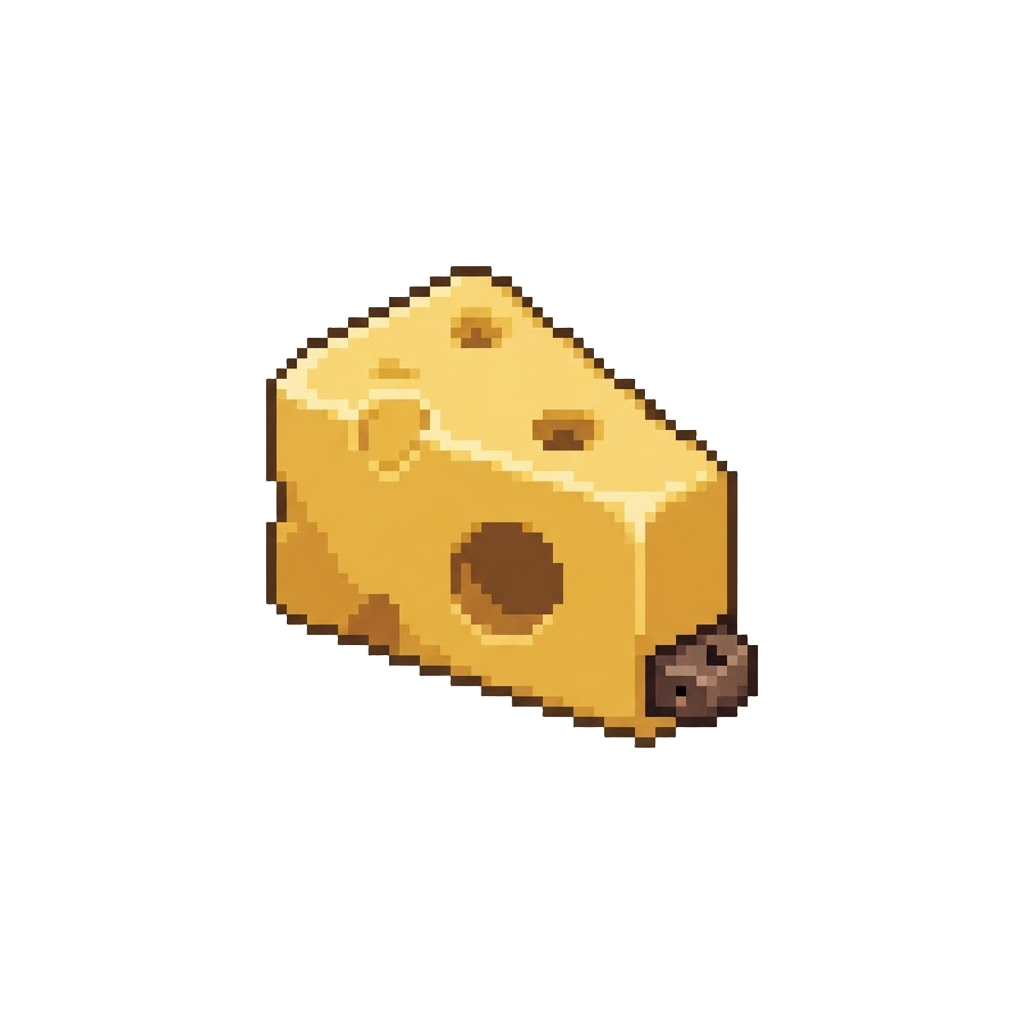 A Little Squeaking Rubber Cheese Wedge
