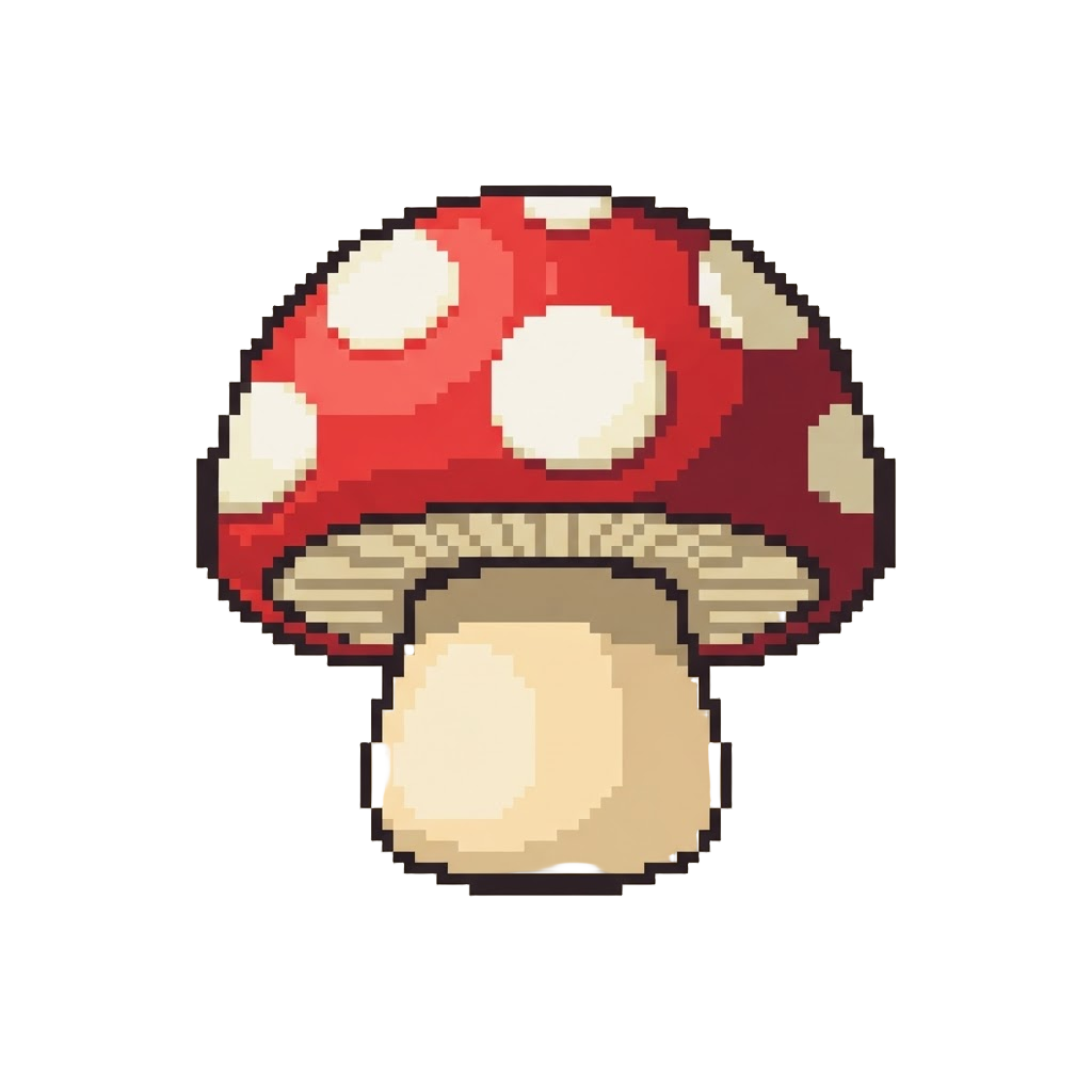 A Classic Red Super Mushroom