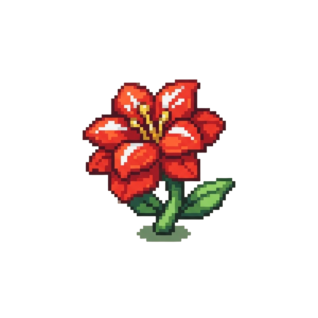 A Fiery Red-and-white Power Flower