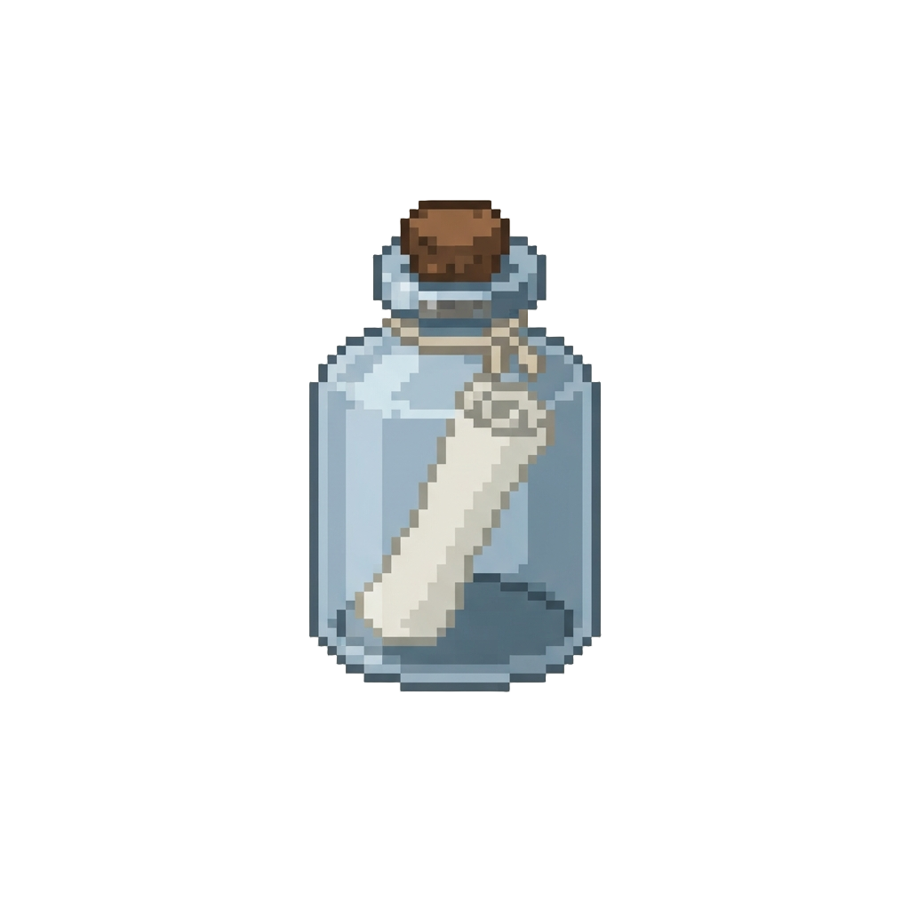 An Empty Glass Message Bottle