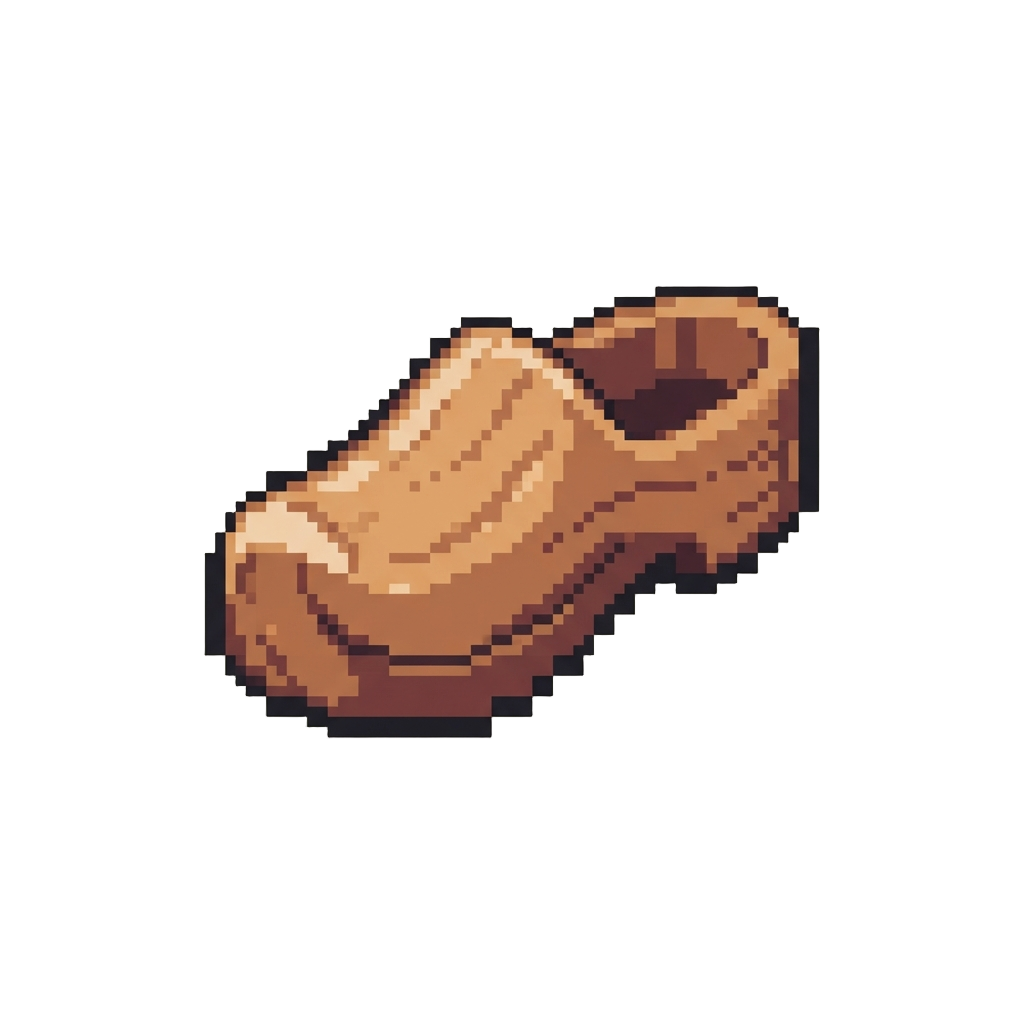 A Floating Wooden Shoe