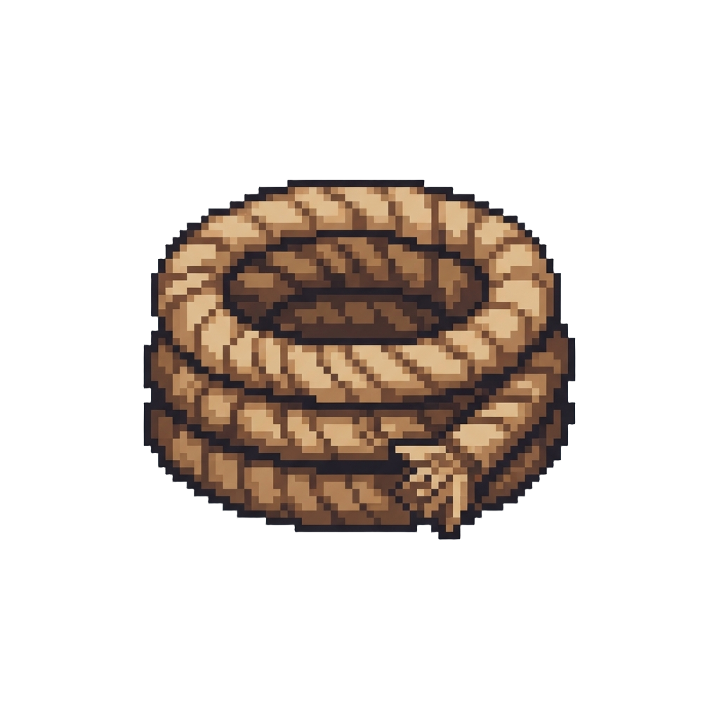 A Coiled Ship Hawser Rope