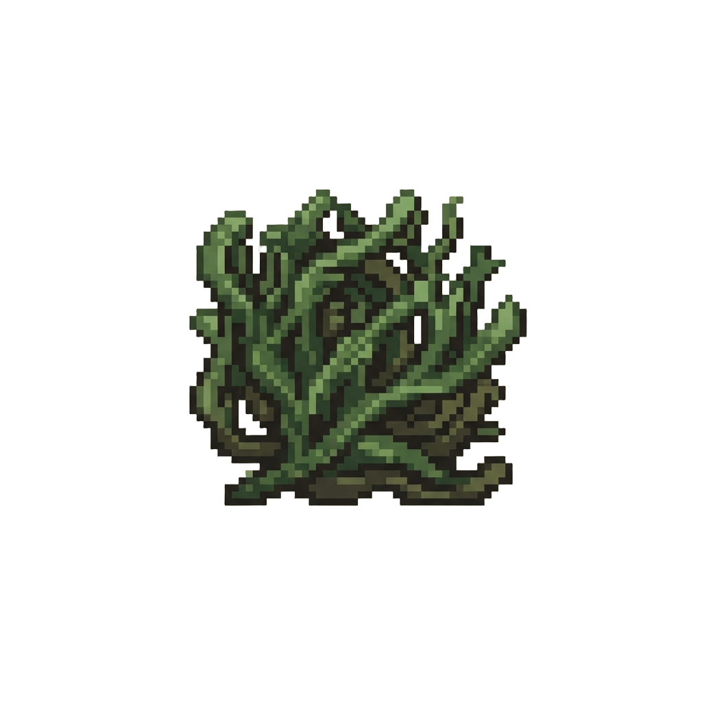 A Tangled Mass of Green Seaweed