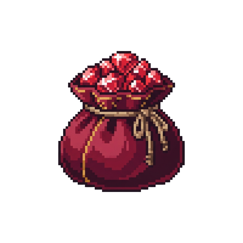 A Velvet Pouch Overflowing with Rubies