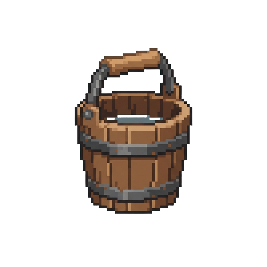 A Floating Wooden Bucket