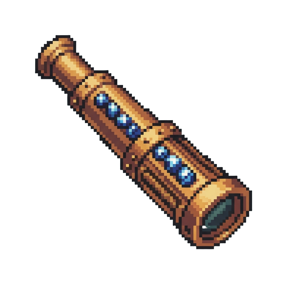 A Brass Spyglass Lined with Sapphires