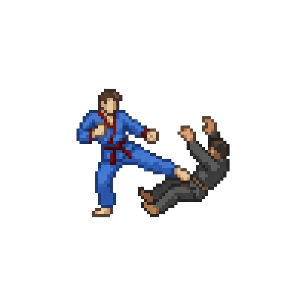 A Sweeping Leg Take-down Combo