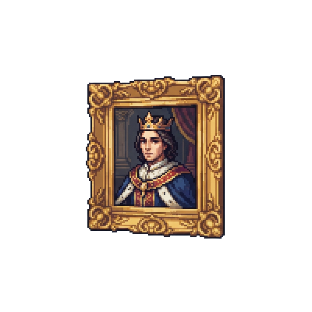 A Hand-painted Royal Portrait Frame of @image1