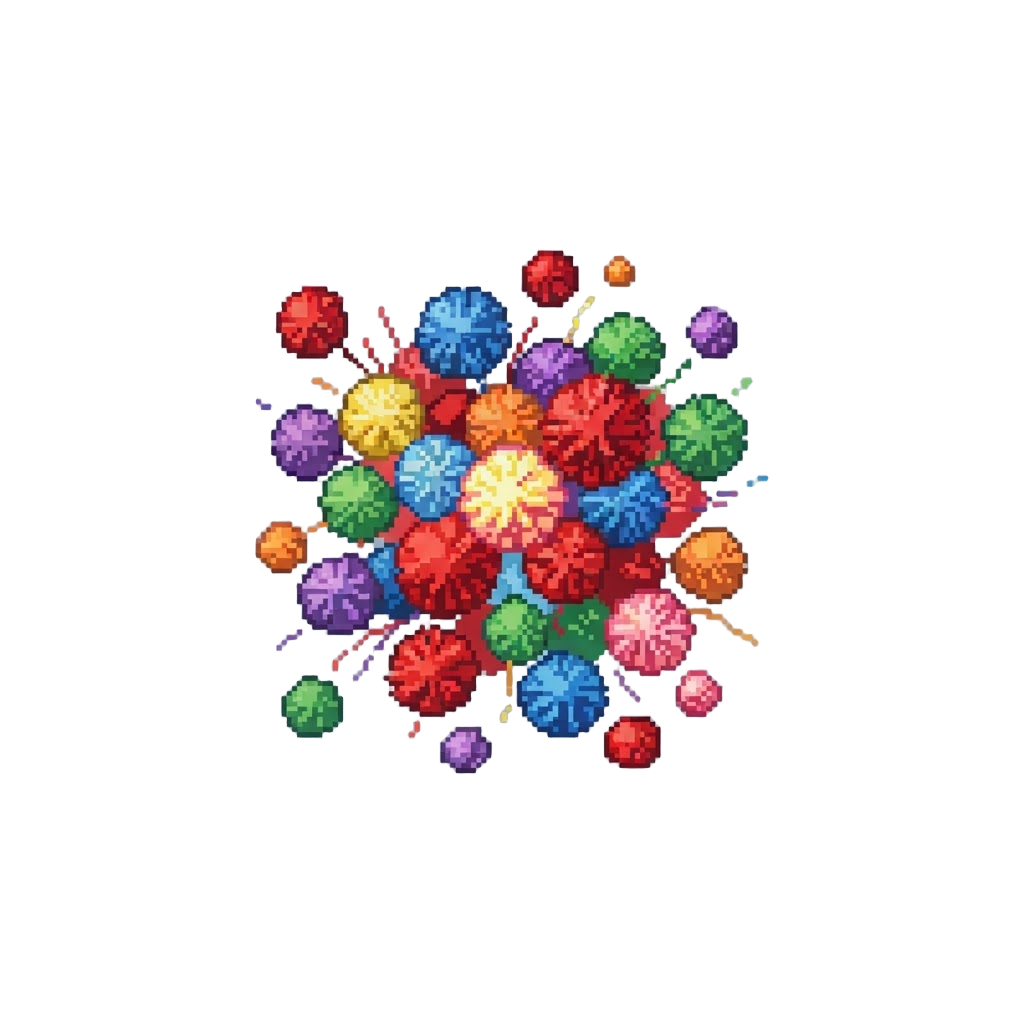 A Explosion of Miniature Pom-poms