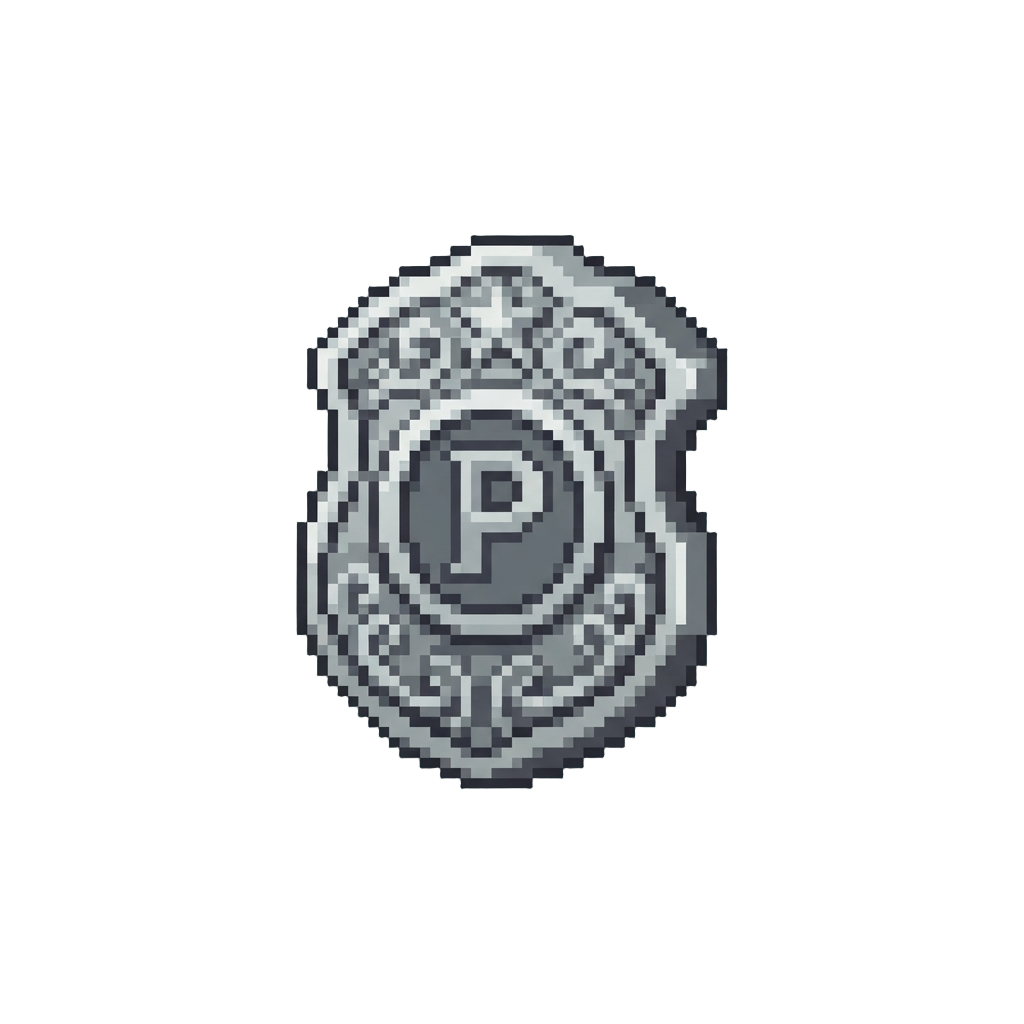 A Shiny Platinum Badge