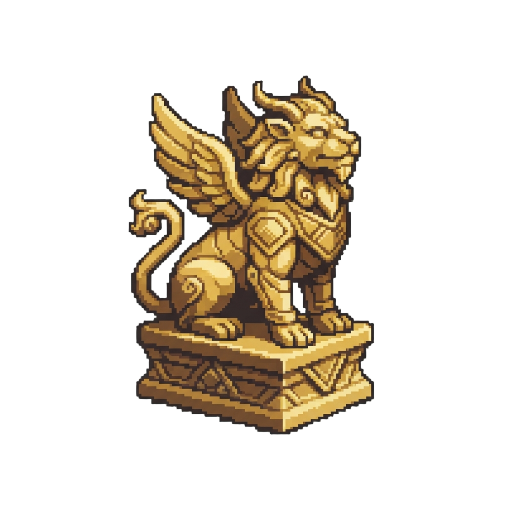 A Solid Gold Miniature Statue of @image1