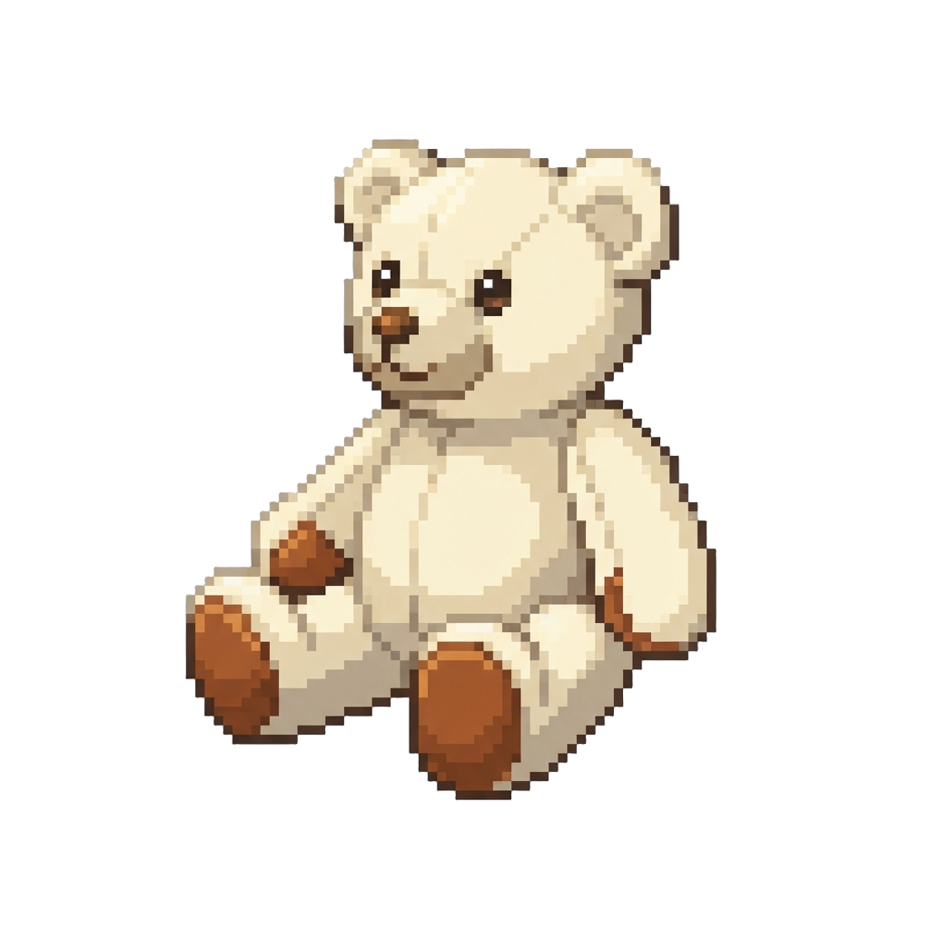 A Soft Cream-colored Giant Teddy Bear with Velvet Paws
