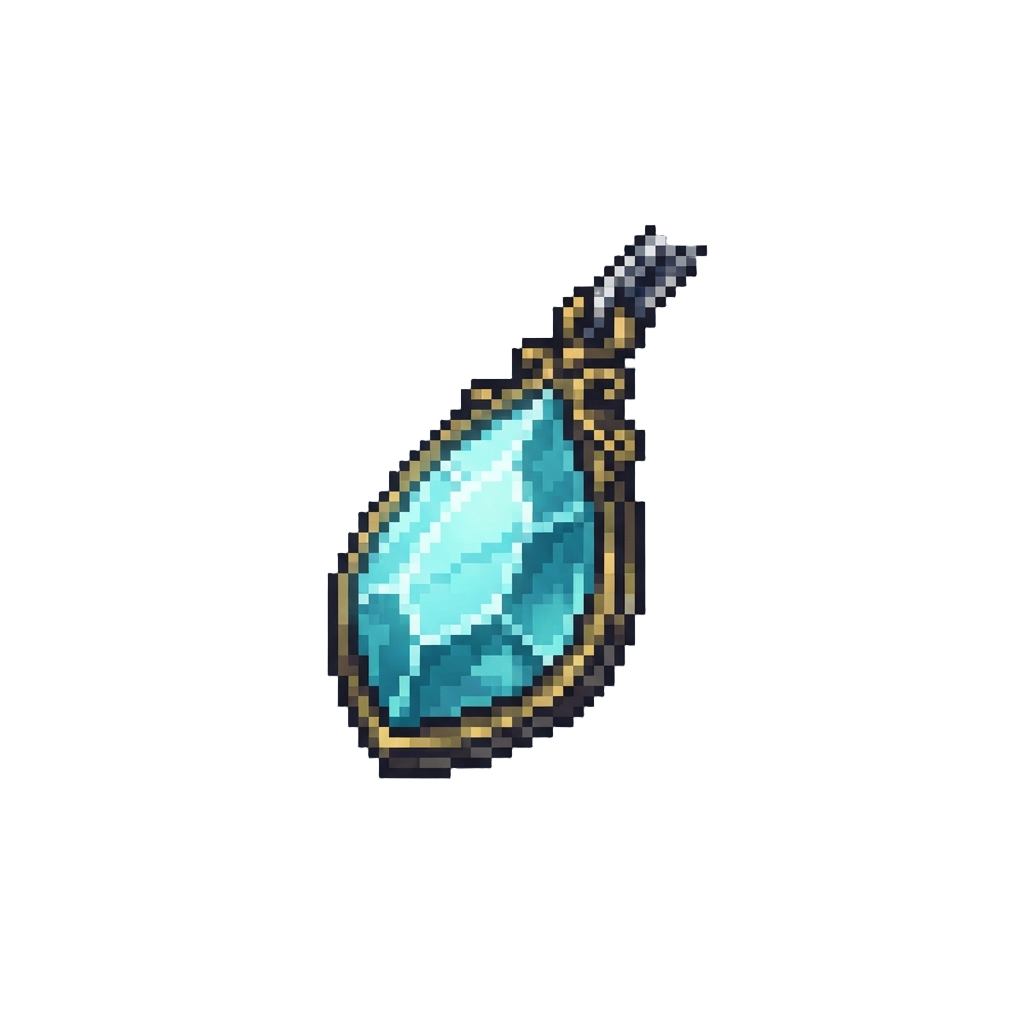 A Glowing Magical Crystal Charm