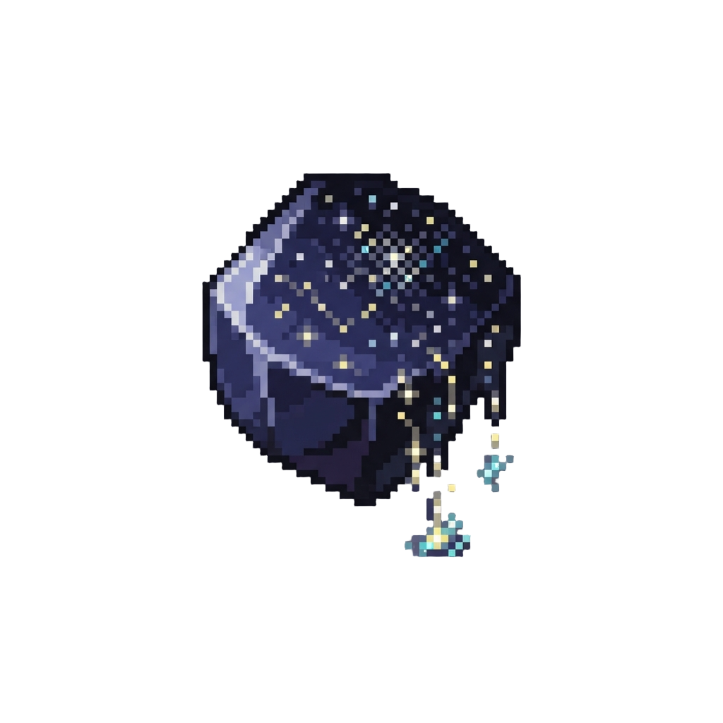 A Midnight Starry Sky Dripping with Fine Glittering Stardust