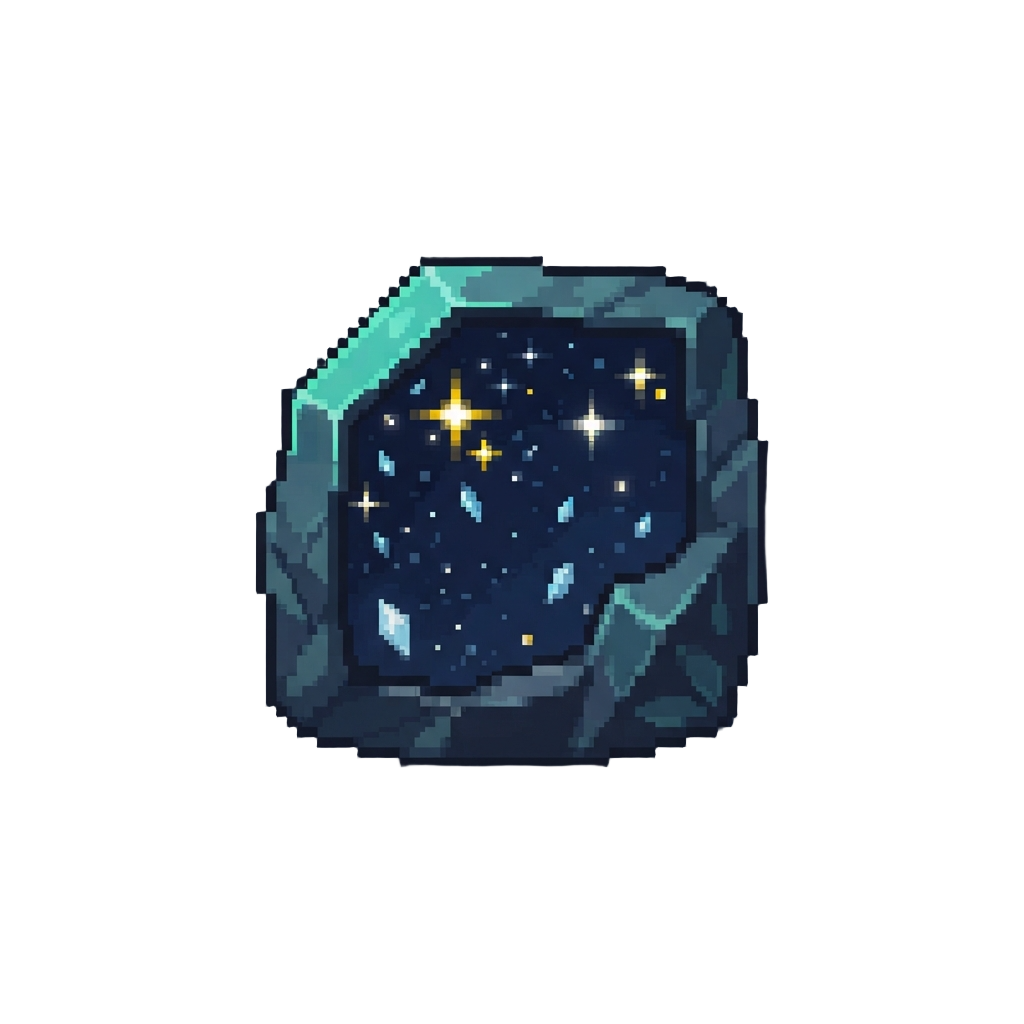 A Starry Night Sky with Fine Diamond Sleet Crystals