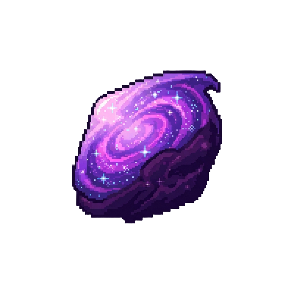 A Cosmic Starry Night Sky Filled with Violet and Magenta Cloud Vapor
