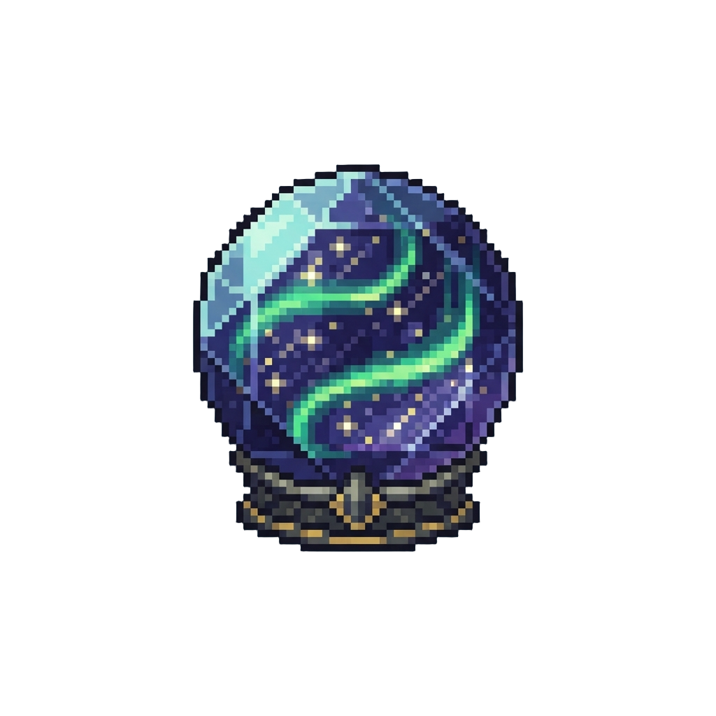 A Starry Night Sky with Shifting Emerald Aurora Ribbons