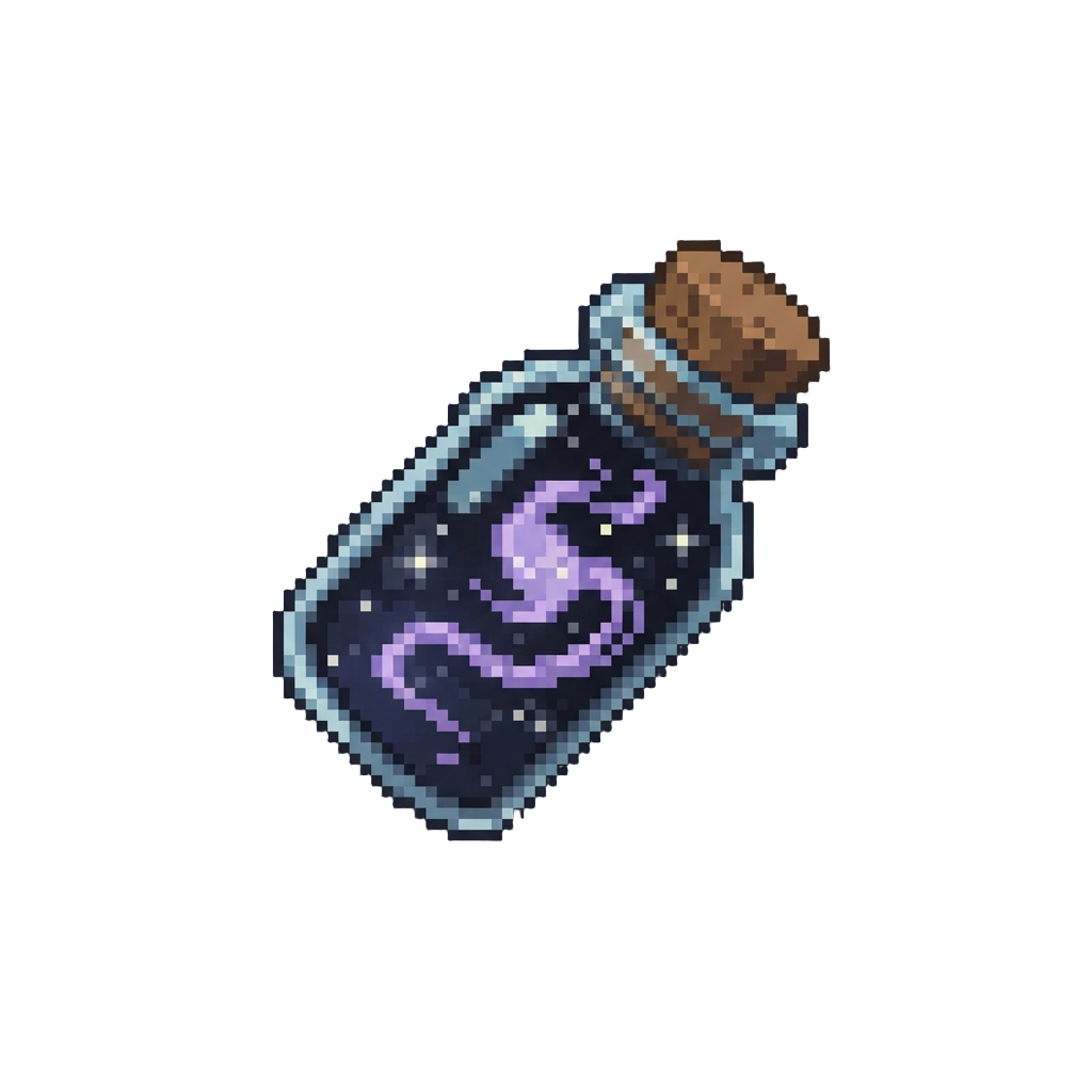 A Starry Night Sky with Drifting Lavender Phantom Wisps