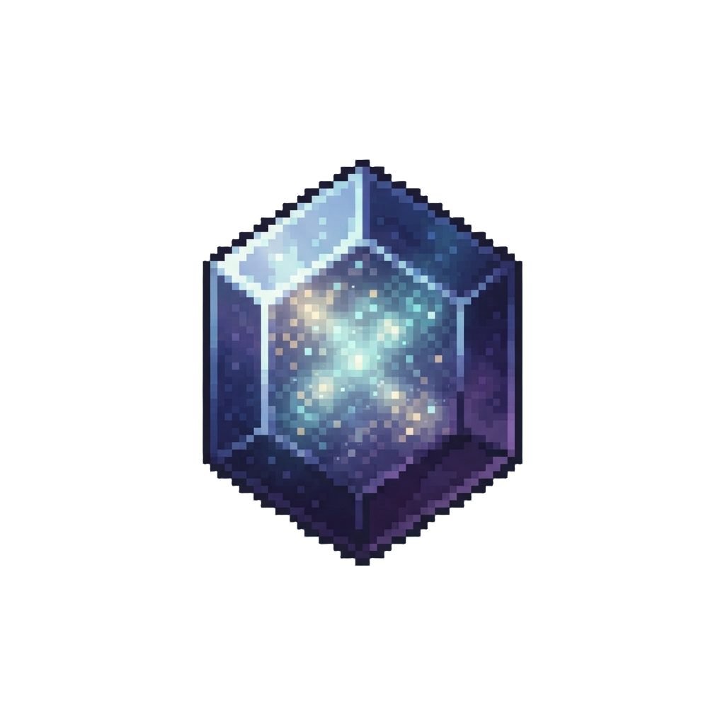 A Starry Night Sky with Dense Glowing Crystal Mist
