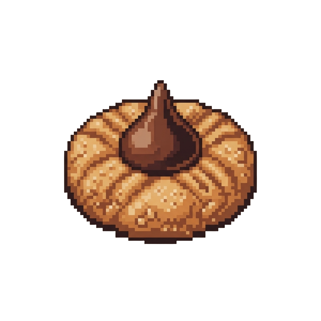 A Peanut Butter Blossom Cookie