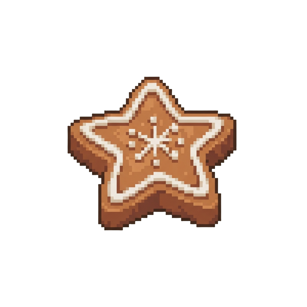 An Iced Gingerbread Star Cookie