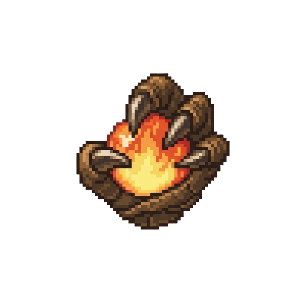 A Fiery Dragon Claw Badge