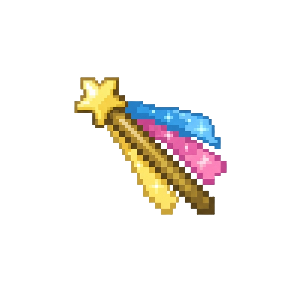 A Glittering Star Streamer Stick
