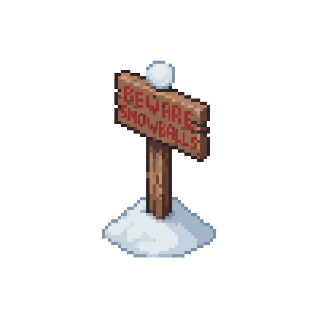A 'beware of Snowballs' Marker