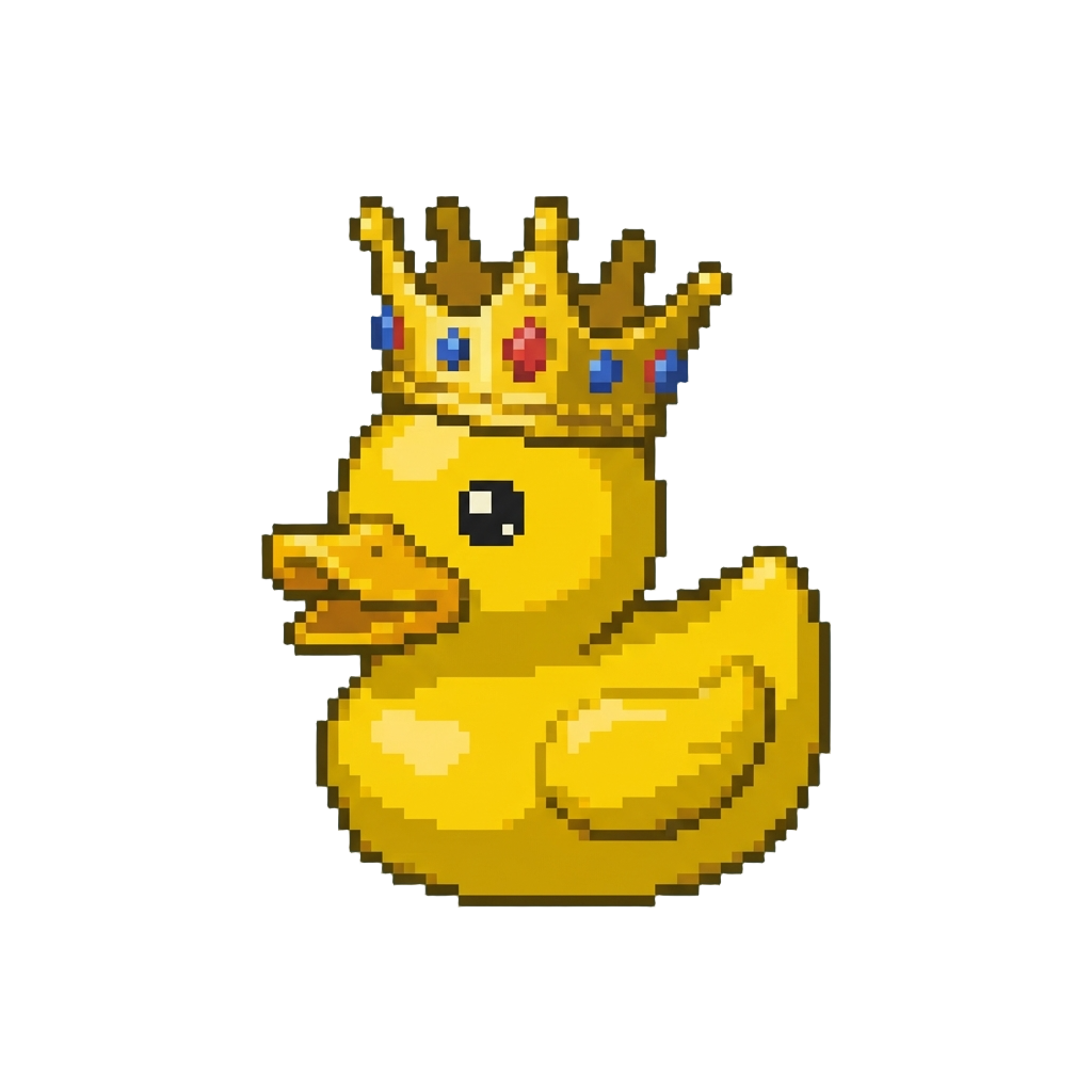A Golden Rubber Duck Crown