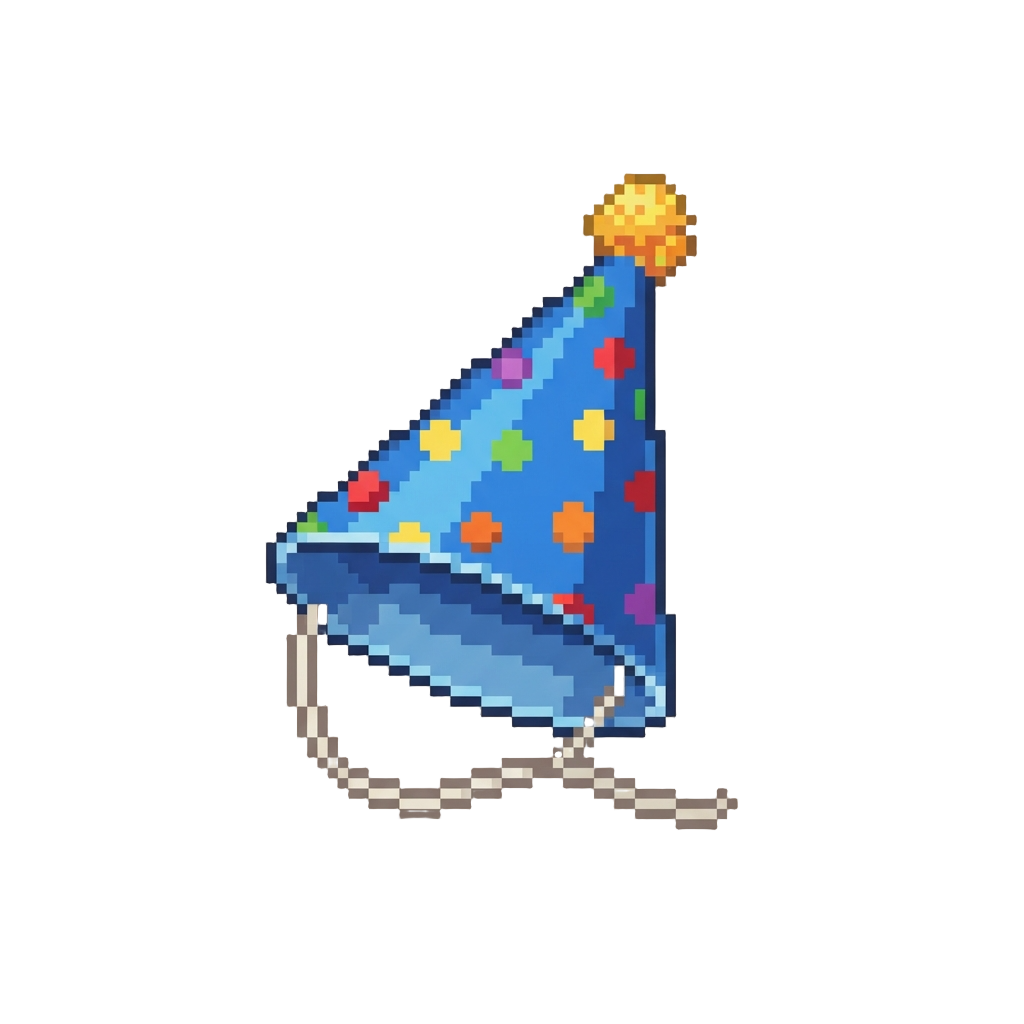 A Polka-dot Party Hat
