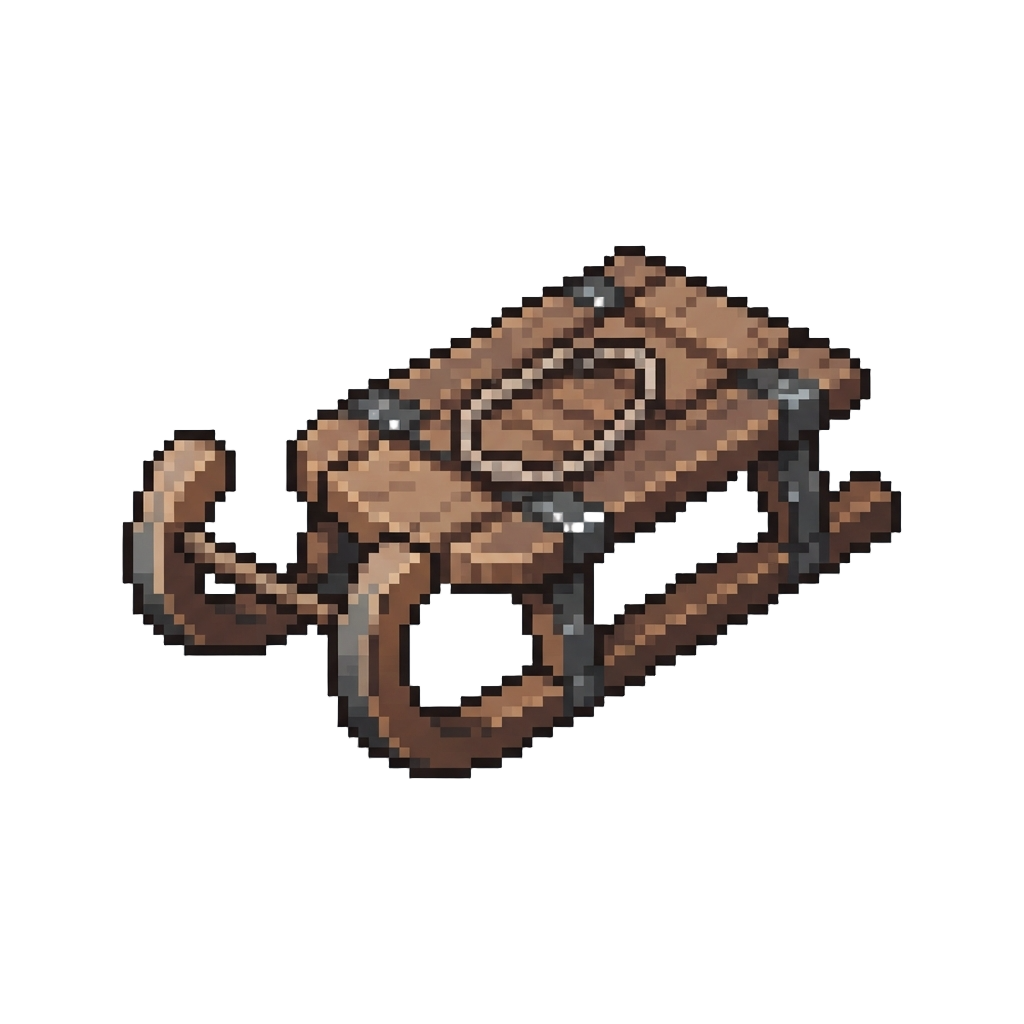 A Rogue Runaway Wooden Sled