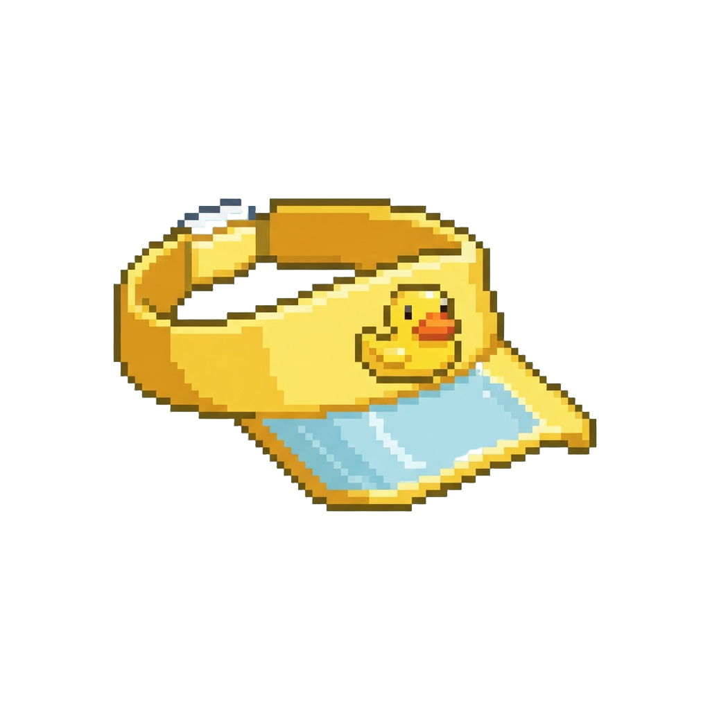 A Bright Yellow Ducky Visor