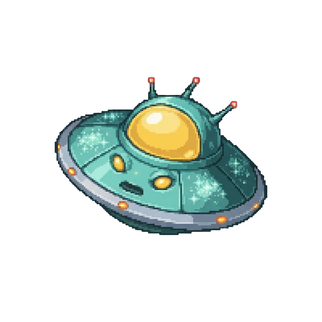 A Glittery Space Saucer Face
