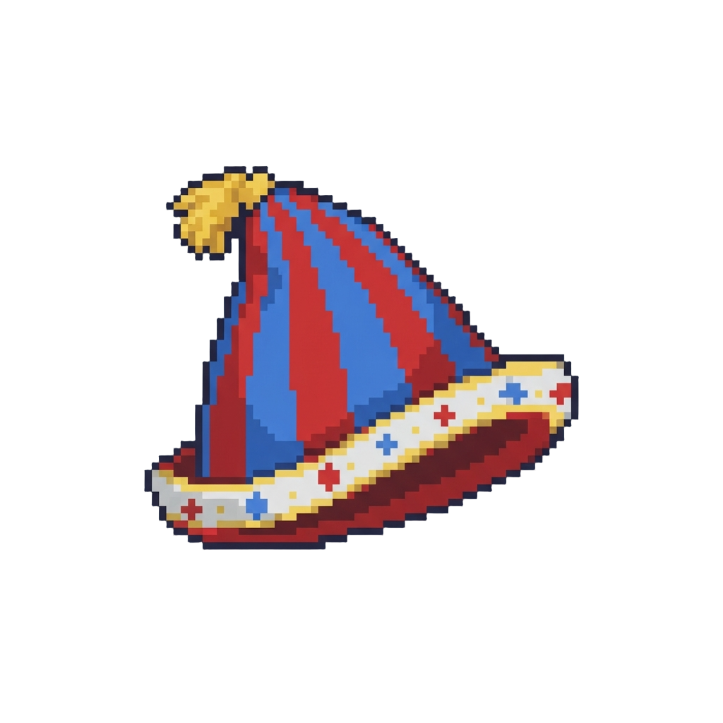 A Striped Carnival Hat