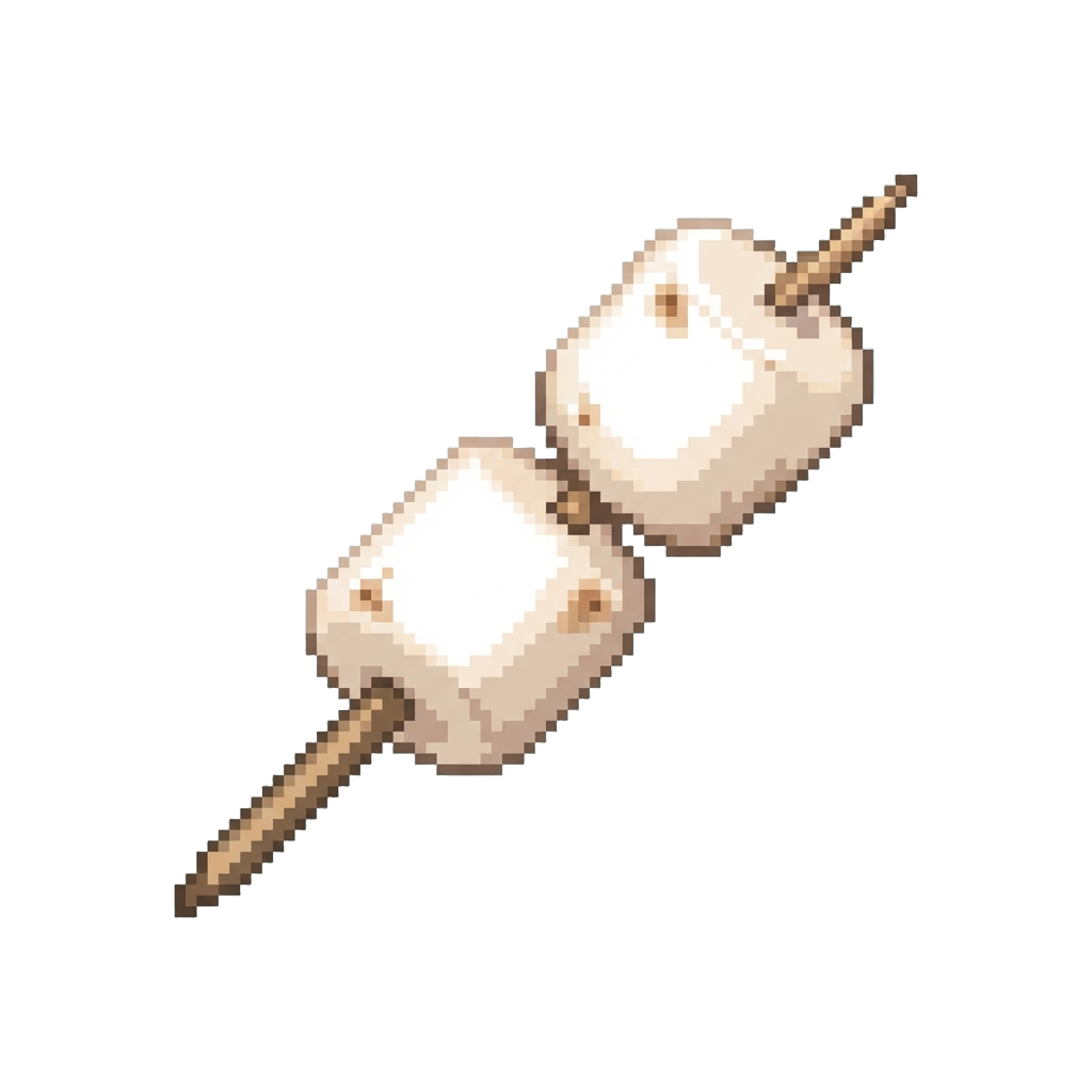 A Double Marshmallow Skewer