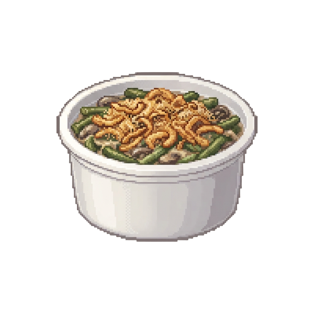 A Tub of Green Bean Casserole