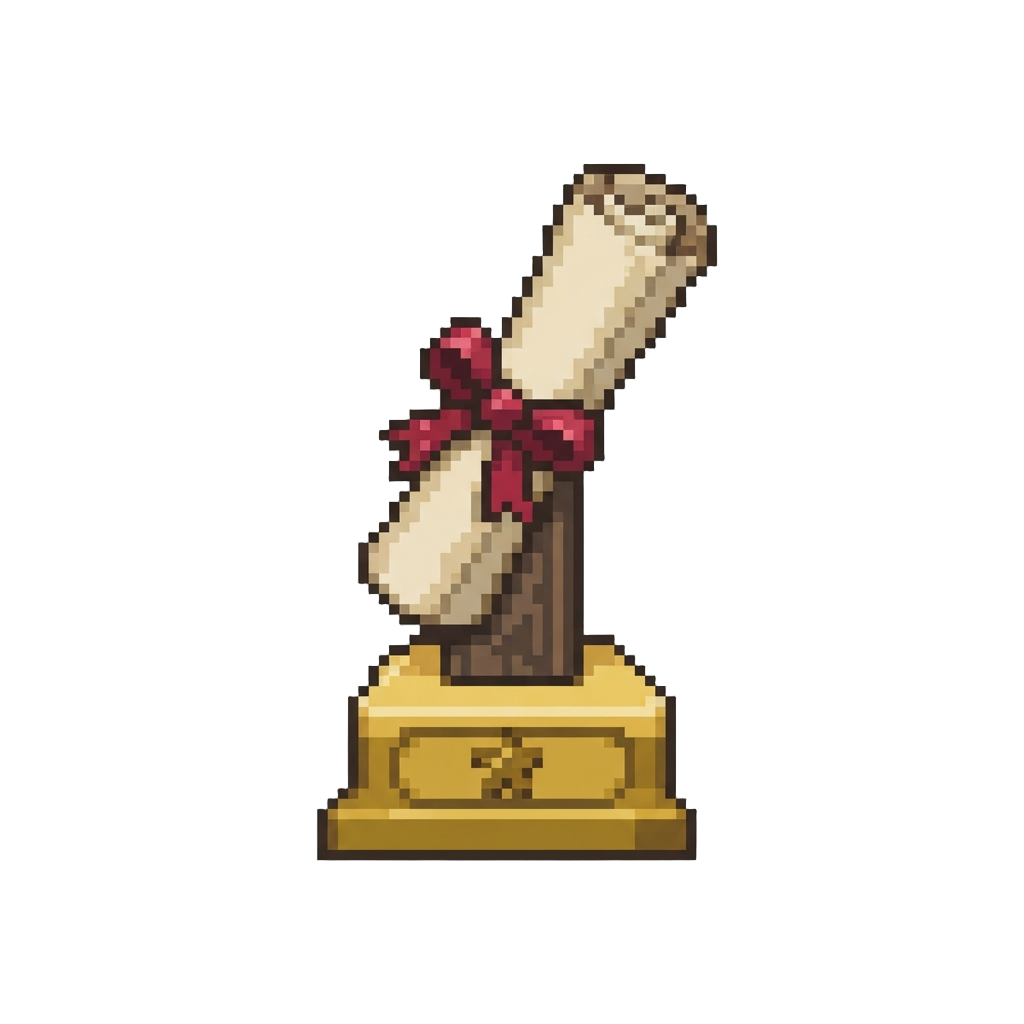 A Paper Roll Trophy Icon