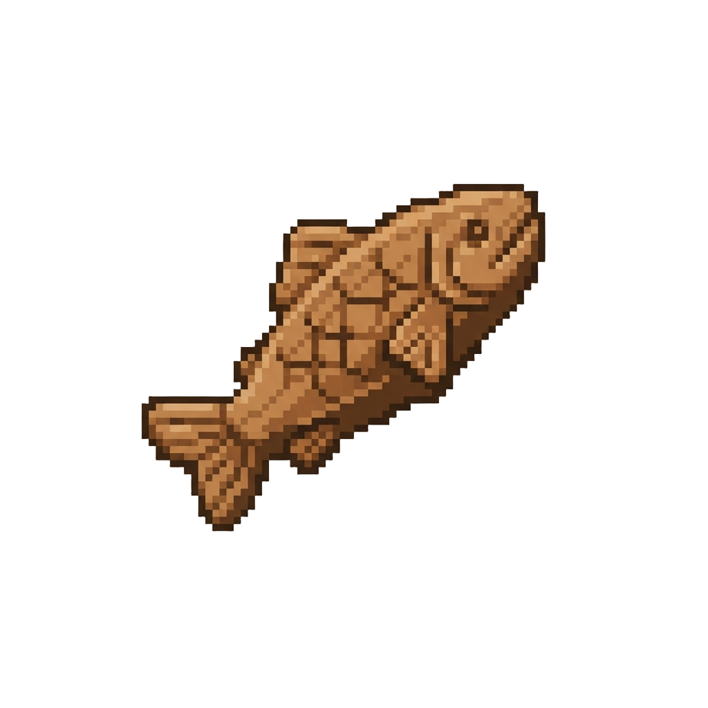 A Carved Wooden Salmon