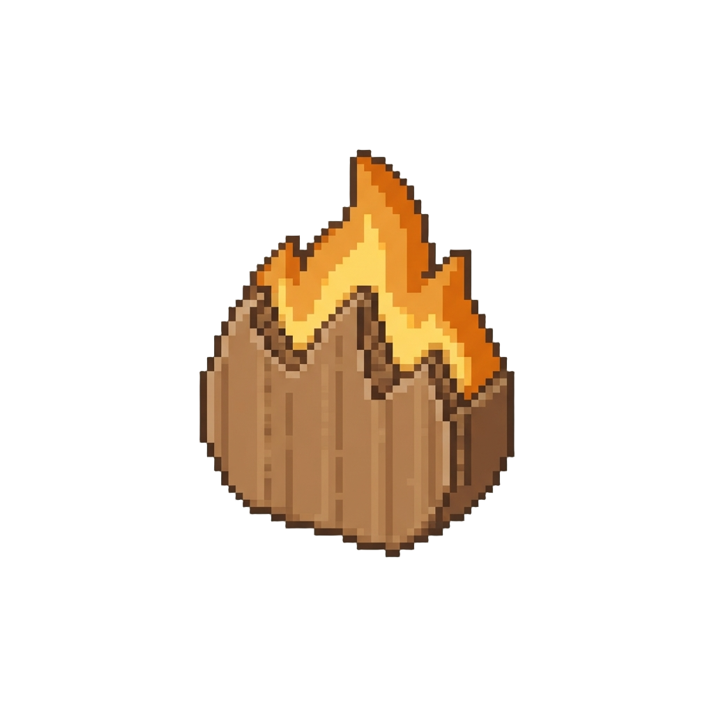 A Fiery Cardboard Flame