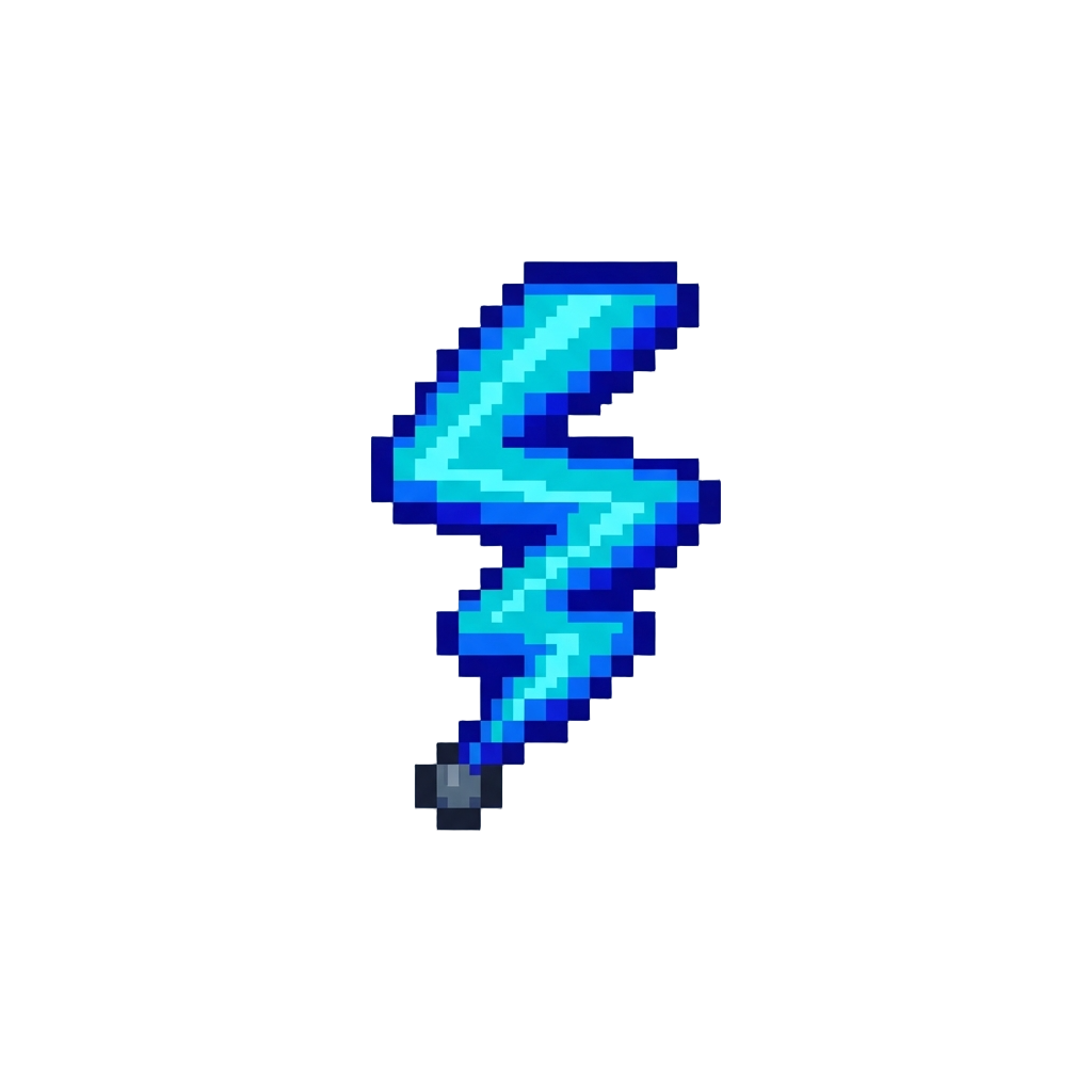A Glowing Neon Shock Mark