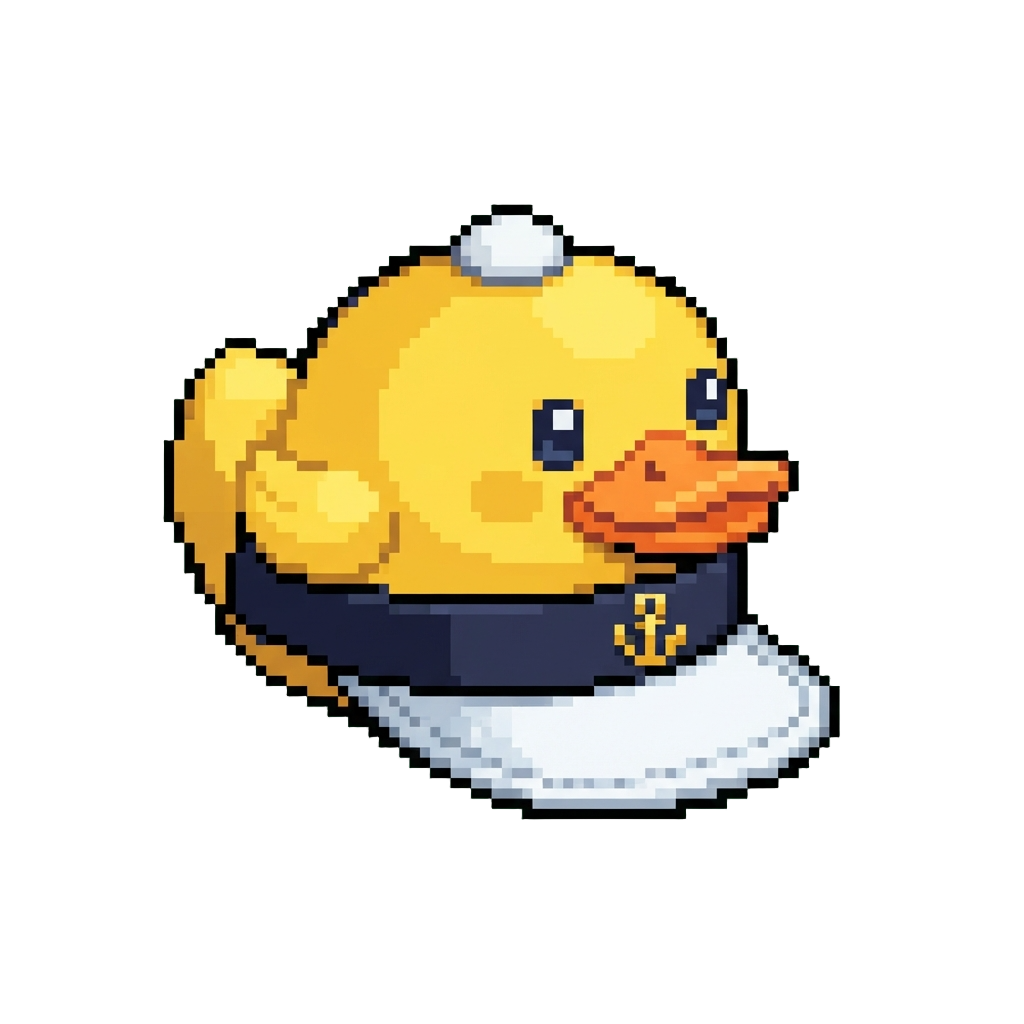 A Oversized Ducky Captain Hat