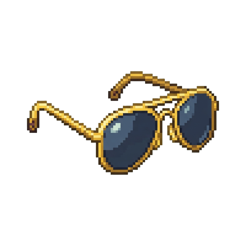 A Shiny Golden Aviator Pair