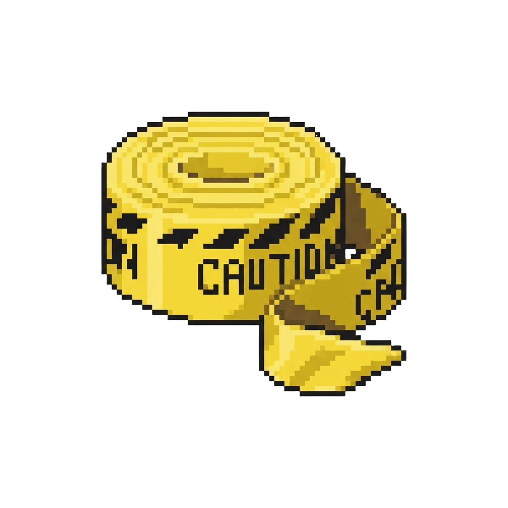 A Yellow Caution Streamer