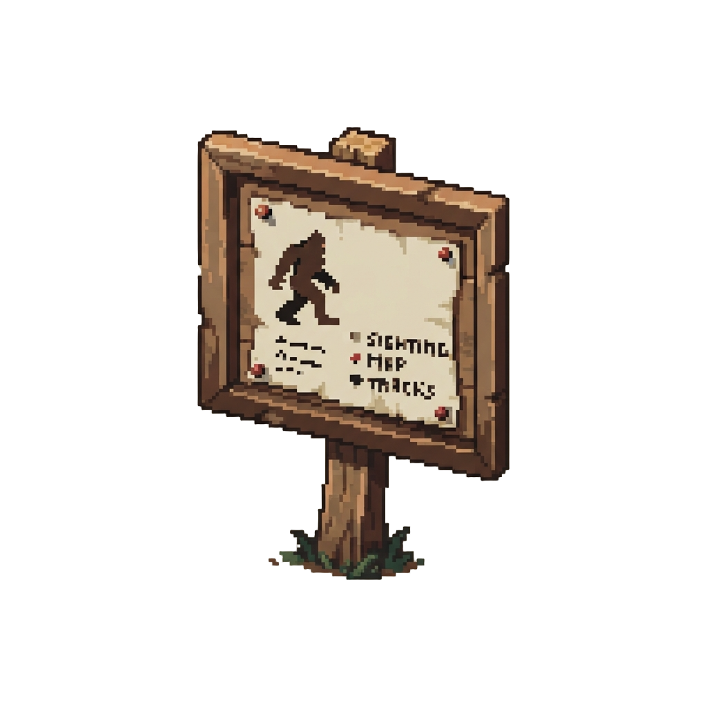 A 'bigfoot Sighting' Board