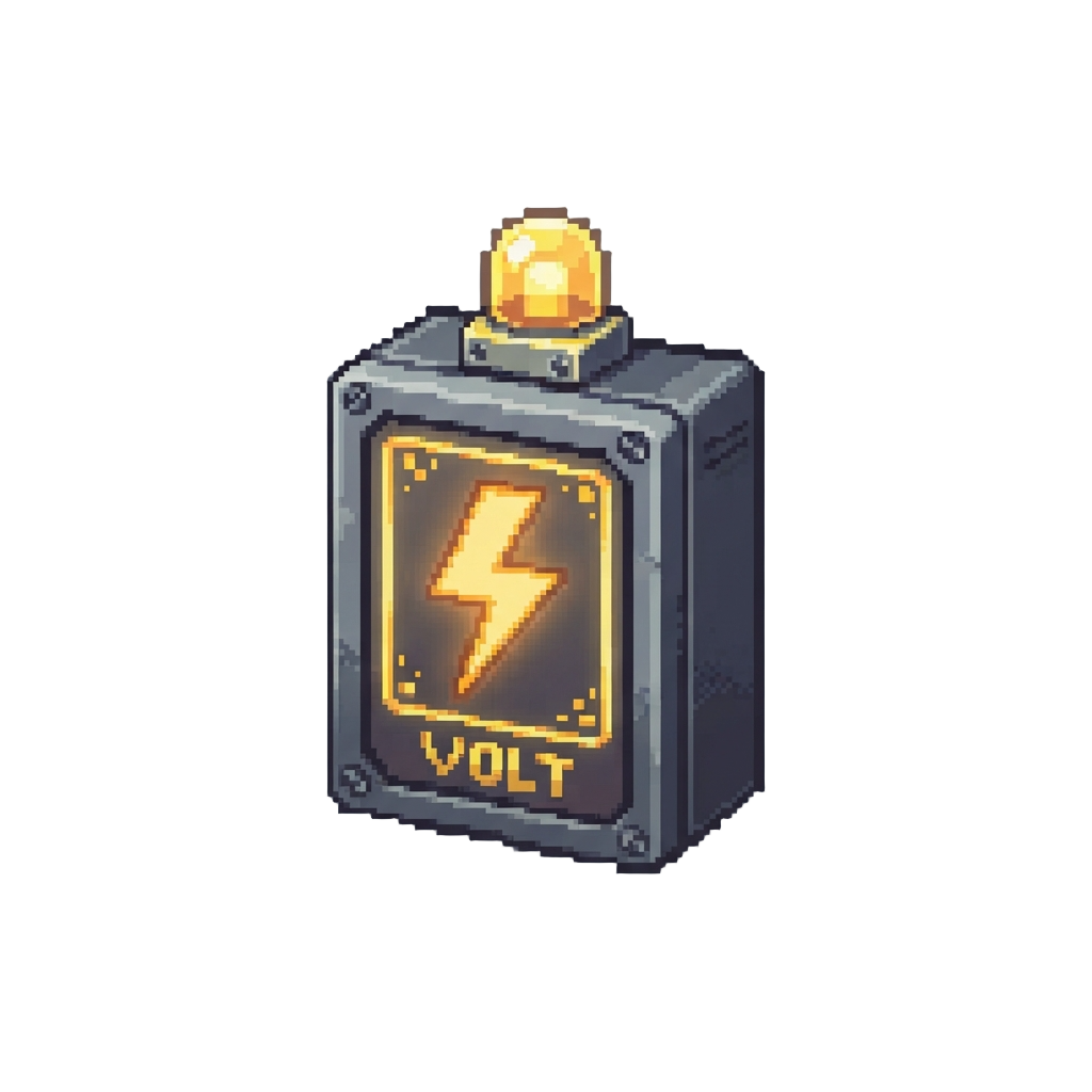 A Glowing Voltage Sign