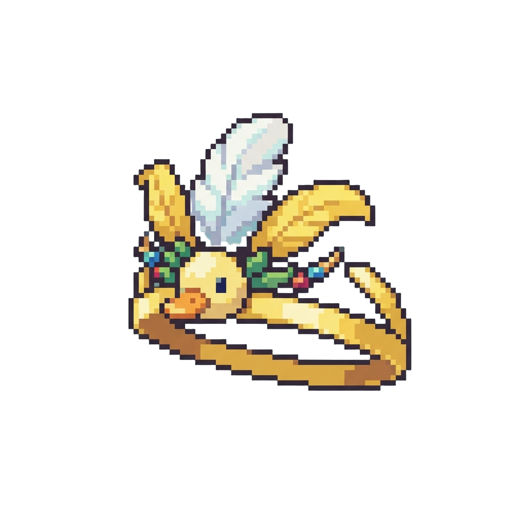 A Funny Duck Feather Tiara